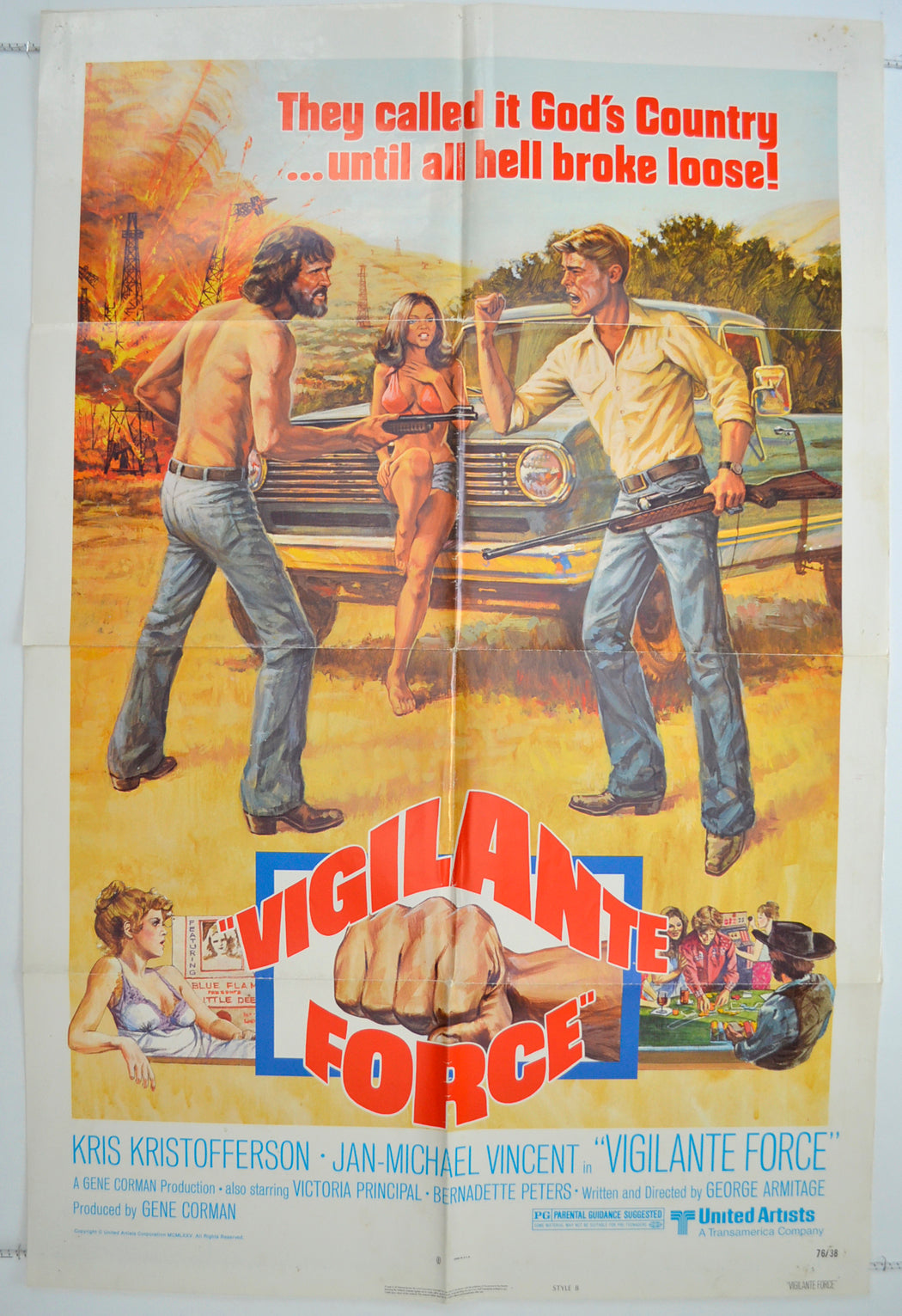 Vigilante Force  Original One Sheet Poster - Film Poster - Movie Poster 