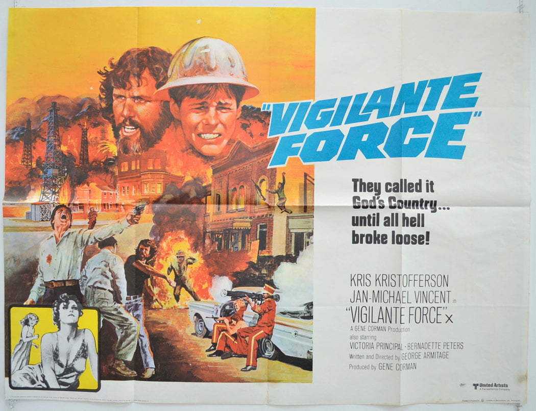 Vigilante Force  Original British Quad Poster - Film Poster - Movie Poster 