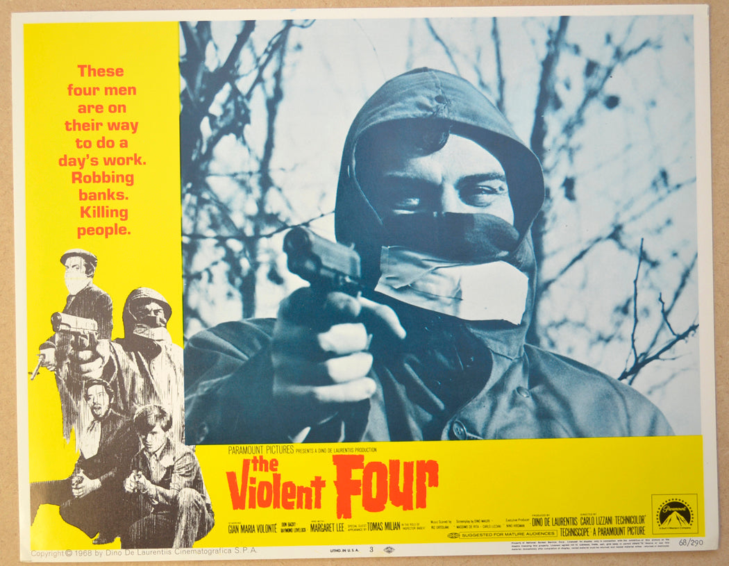 THE VIOLENT FOUR (Card 3) Cinema Lobby Card Set 