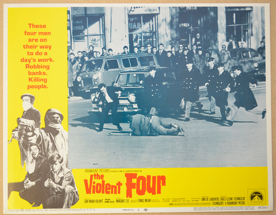 THE VIOLENT FOUR (Card 5) Cinema Lobby Card Set 