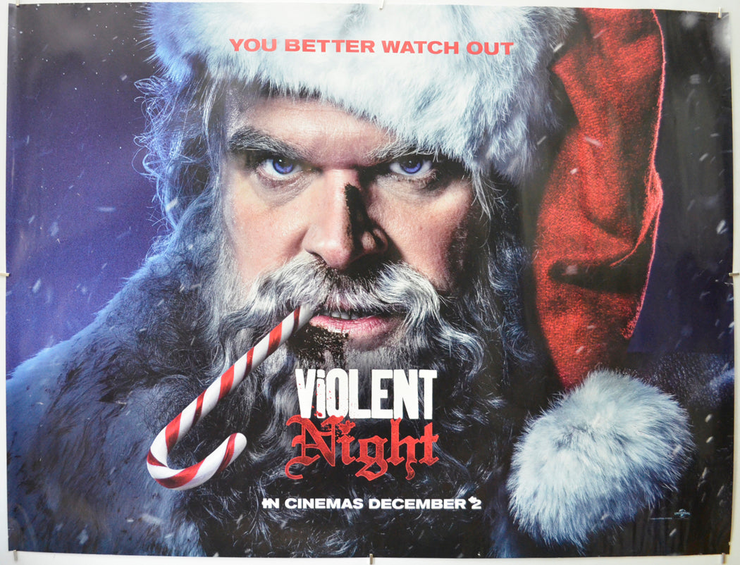 Violent Night (Teaser / Advance Version) Original Quad Poster - Film Poster - Movie Poster  