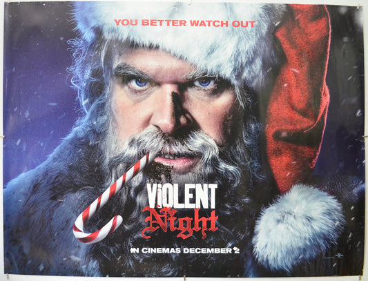 Violent Night (Teaser / Advance Version) Original Quad Poster - Film Poster - Movie Poster  