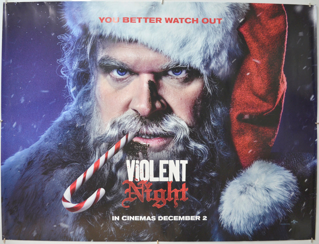 Violent Night (Teaser / Advance Version) Original Quad Poster - Film Poster - Movie Poster 