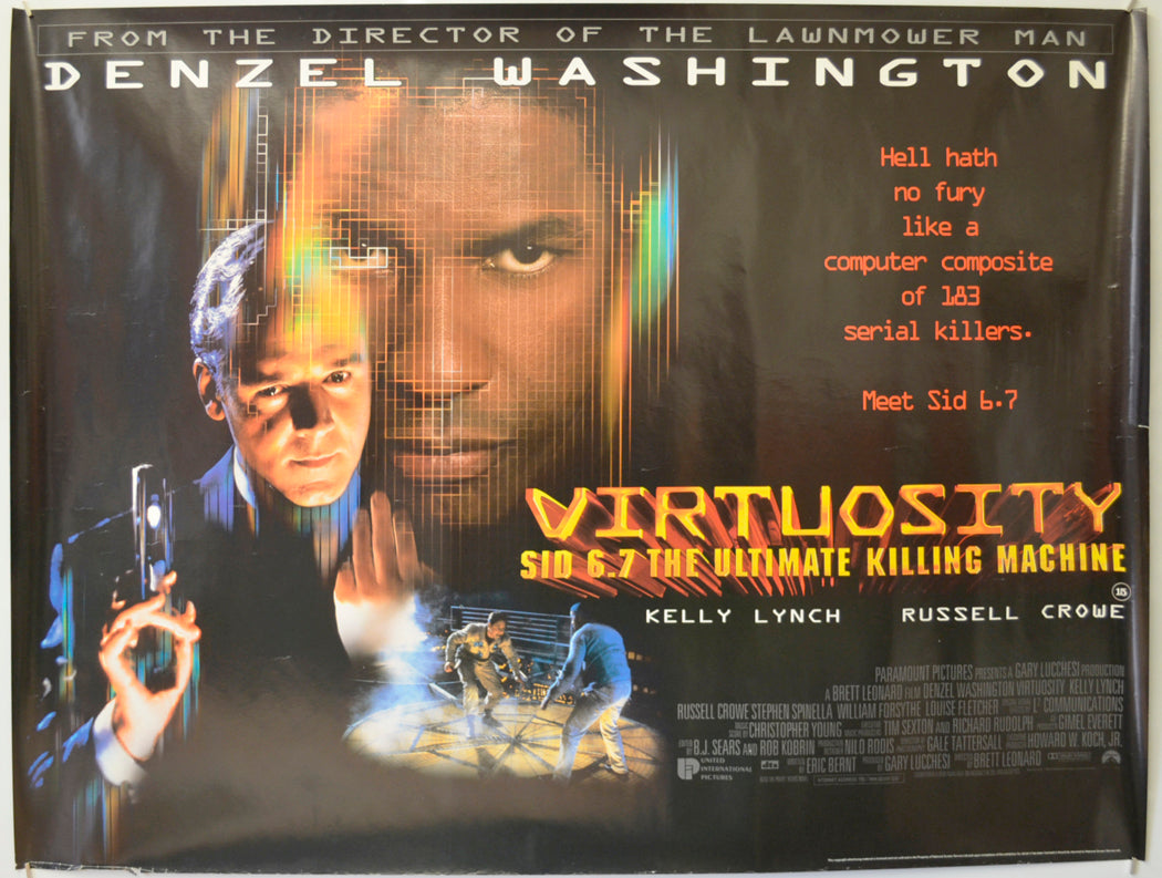 Virtuosity Original Quad Poster - Film Poster - Movie Poster