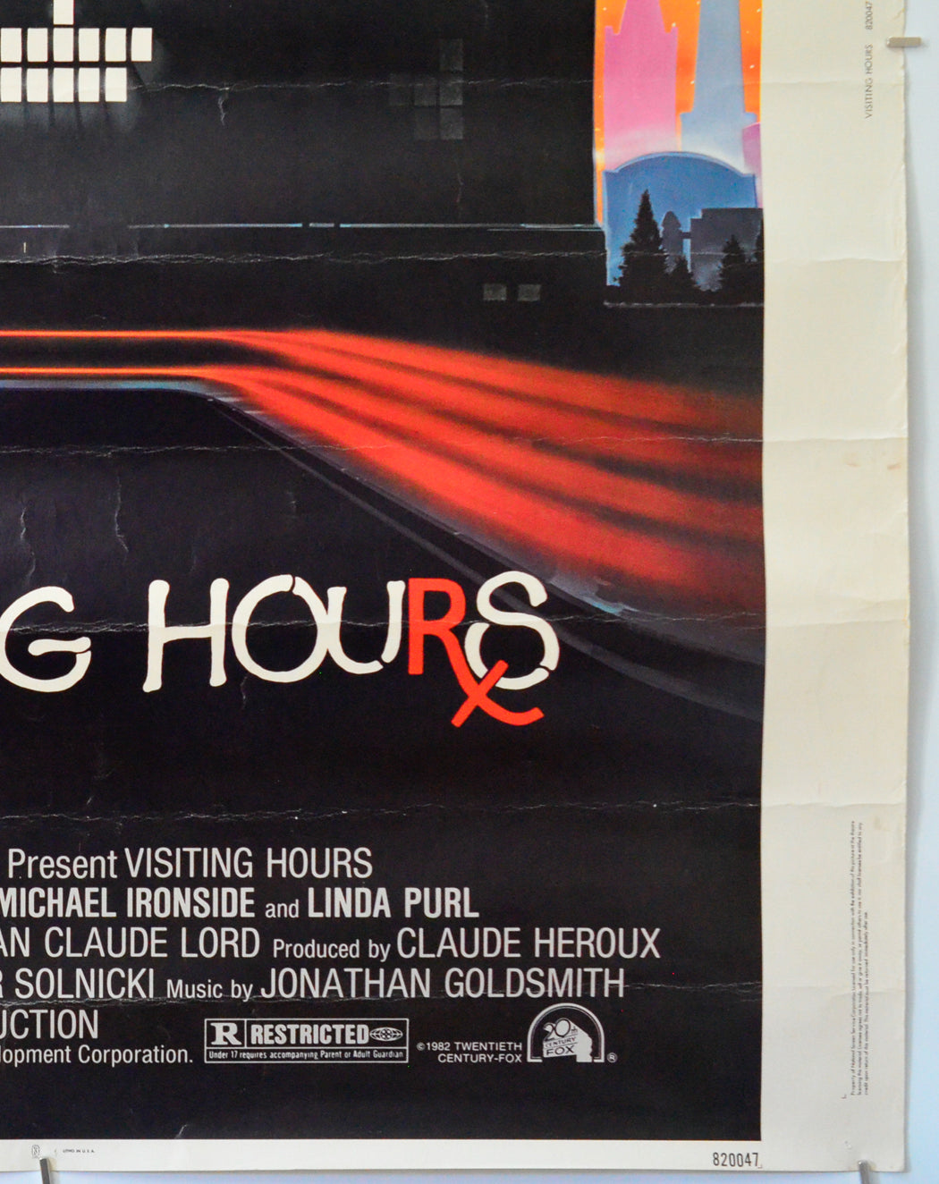 Visiting Hours (Bottom Right) Cinema One Sheet Movie Poster 