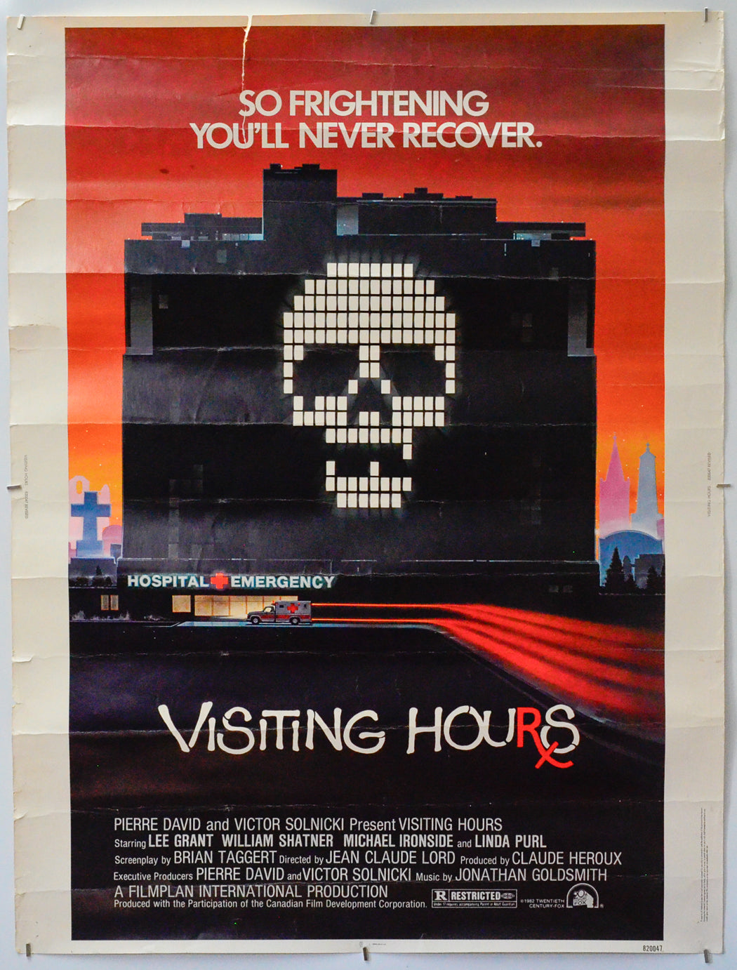 Visiting Hours - Original One Sheet Poster - Film Poster - Movie Poster 