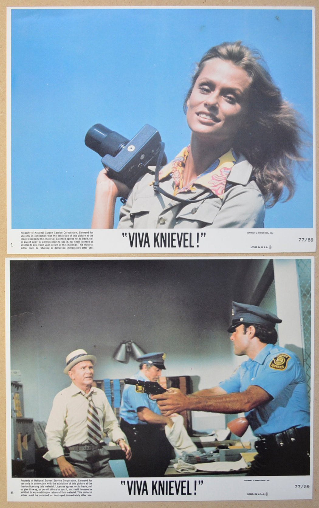 Viva Knievel! 2 Original Colour Front Of House Stills / 8x10 Lobby Cards