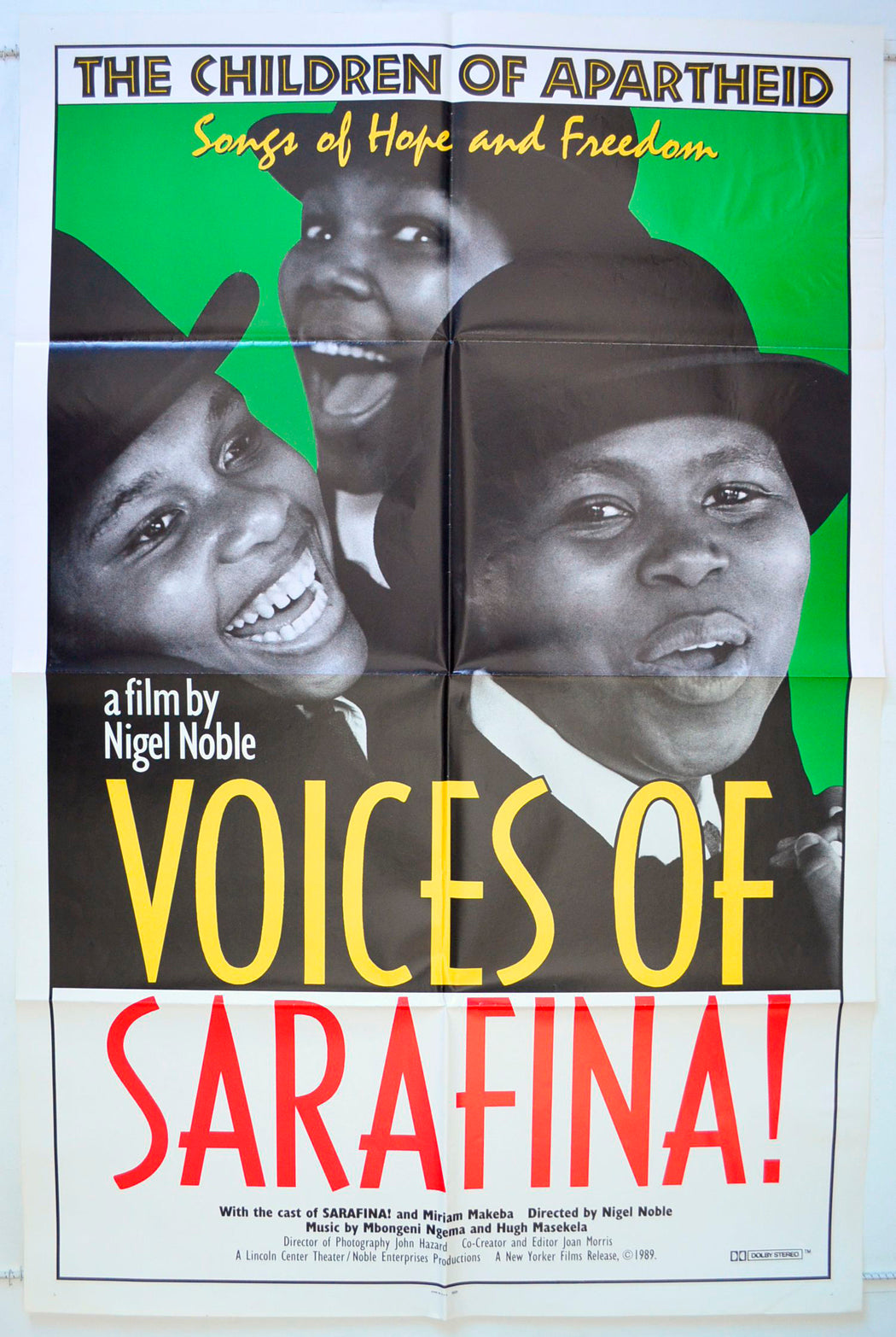 Voices Of Sarafina! Original One Sheet Poster - Movie Poster