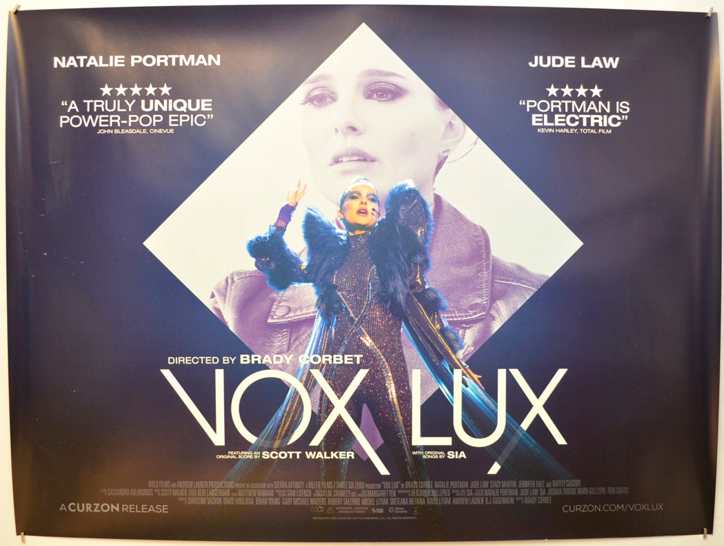 Vox Lux Original Quad Poster - Film Poster - Movie Poster