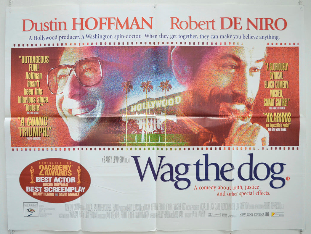 Wag The Dog  Original British Quad Poster - Film Poster - Movie Poster 