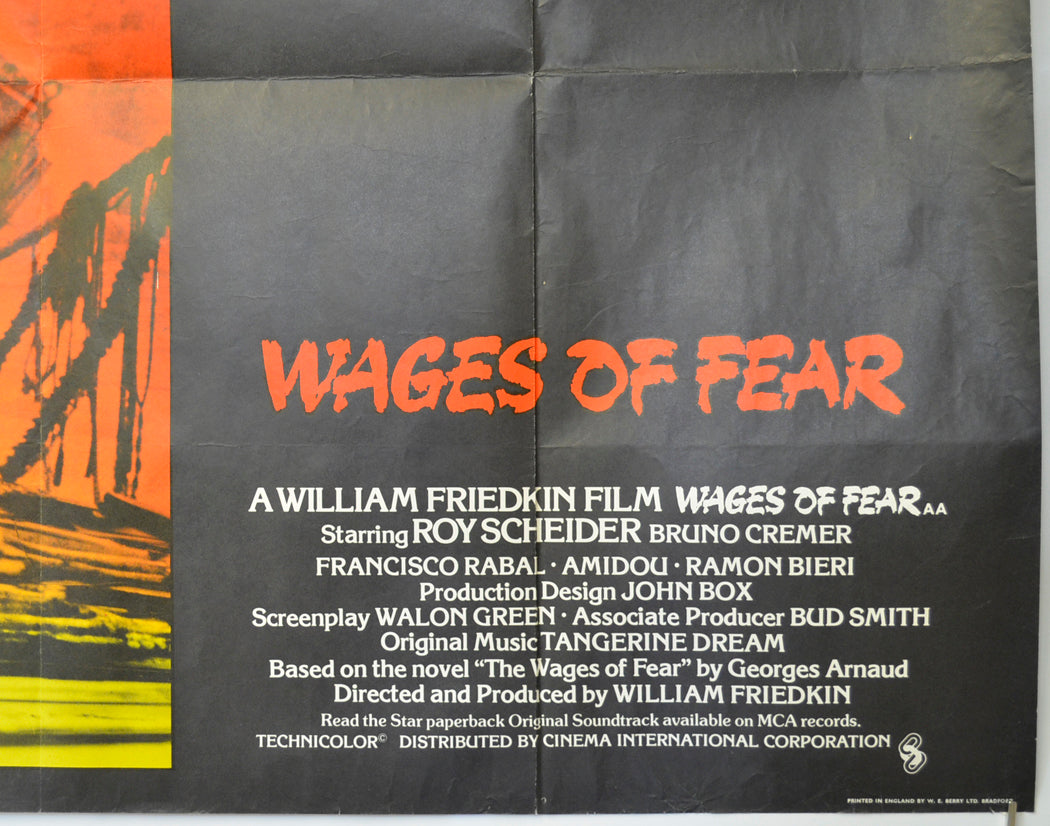 WAGES OF FEAR (Bottom Right) Cinema Quad Movie Poster 