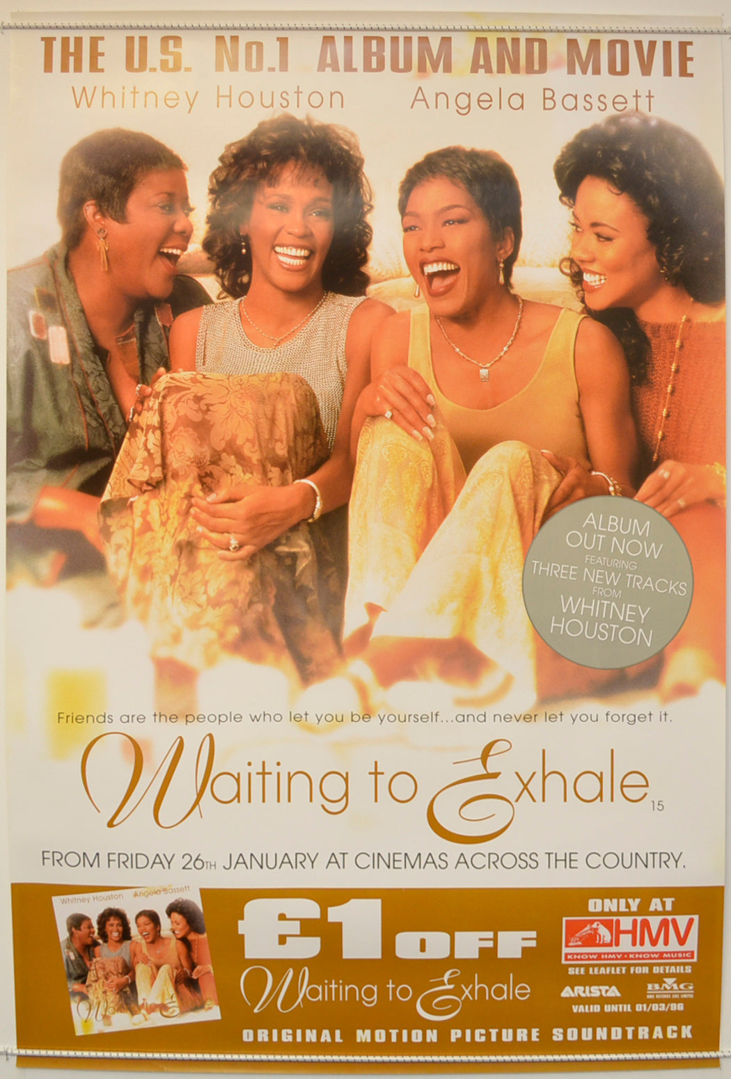 Waiting To Exhale  Original One Sheet Poster - Film Poster - Movie Poster 