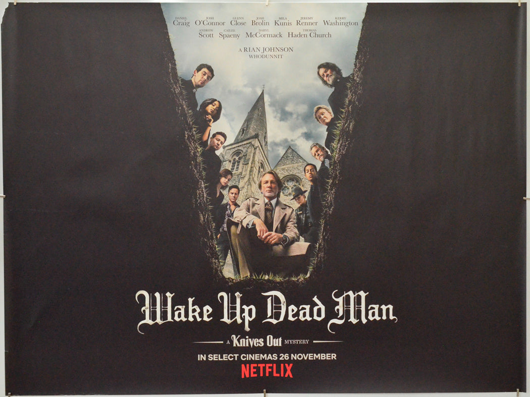 Wake Up Dead Man: A Knives Out Mystery - Original Quad Poster - Film Poster - Movie Poster