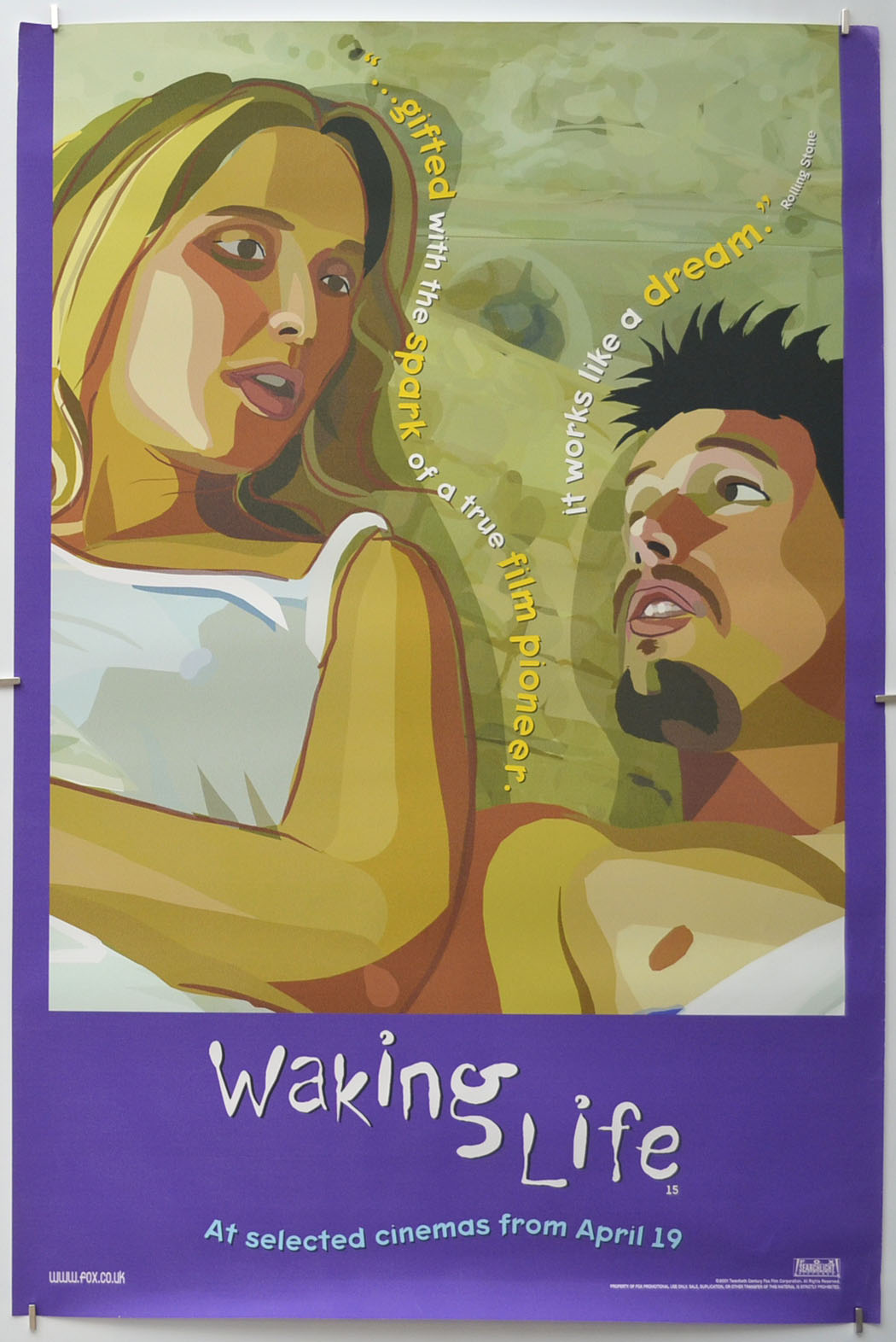 Waking Life (Purple Background Version) Original Double Crown Poster - Film Poster - Movie Poster