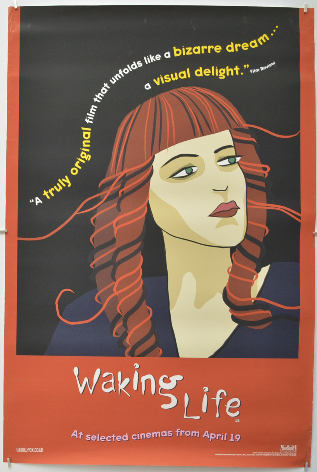 Waking Life (Red Background Version) Original Double Crown Poster - Film Poster - Movie Poster