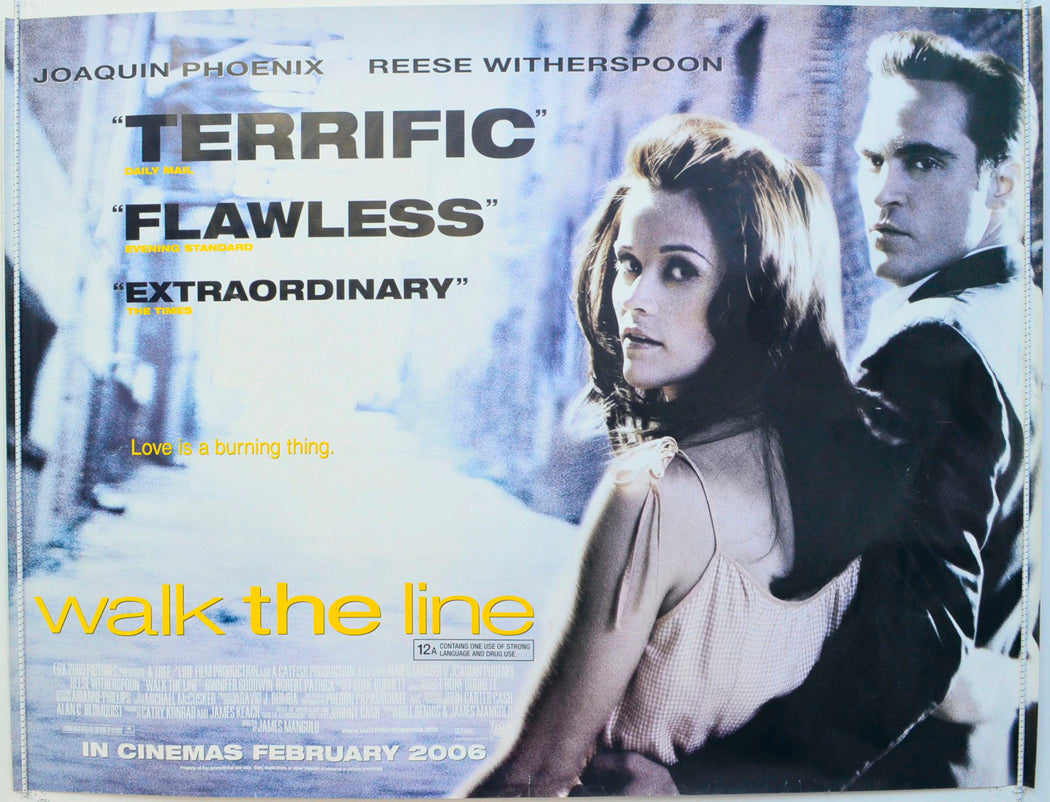 Walk The Line  Original British Quad Poster - Film Poster - Movie Poster 