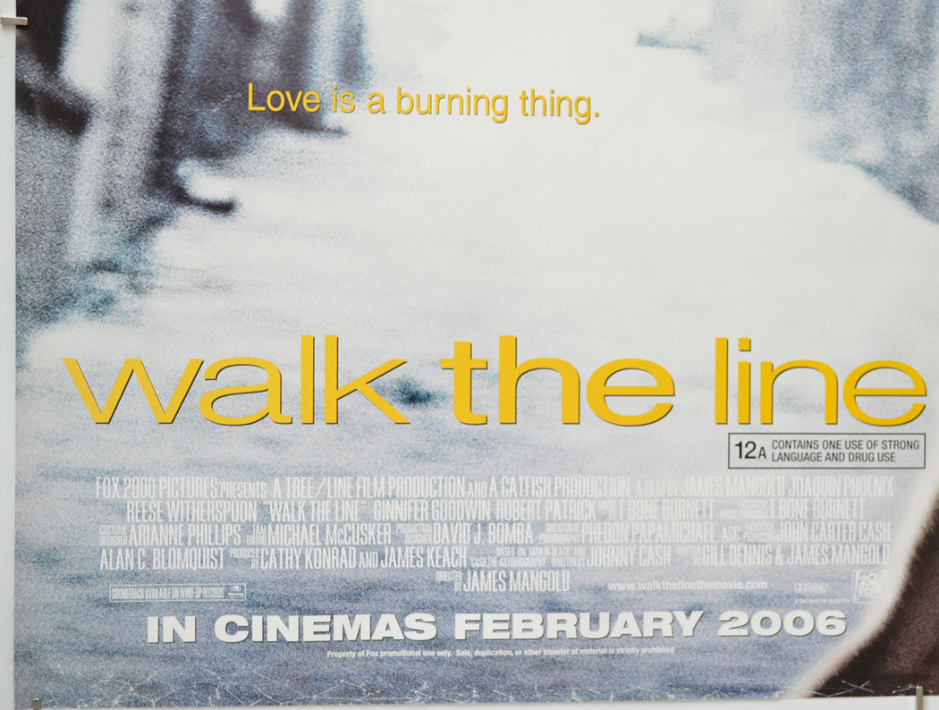 WALK THE LINE (Bottom Left) Cinema Quad Movie Poster 