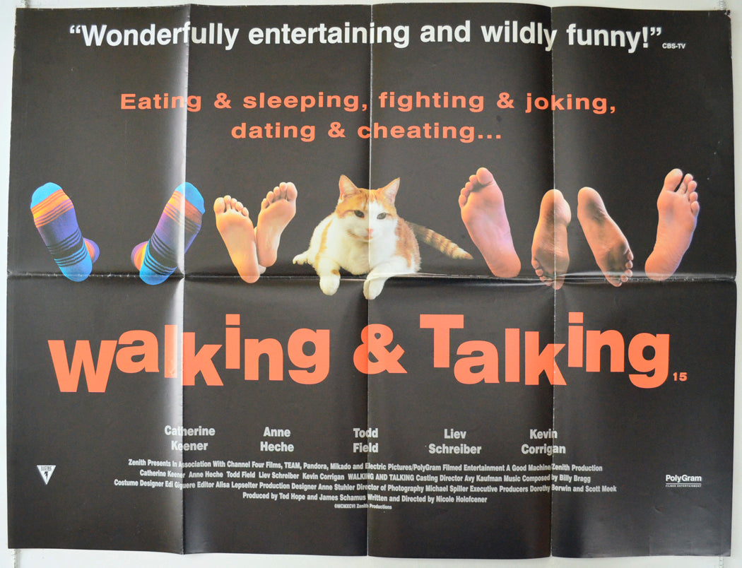 Walking And Talking Original Quad Poster - Film Poster - Movie Poster  