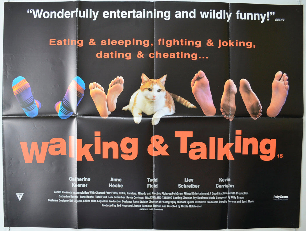 Walking And Talking   Original Quad Poster - Film Poster - Movie Poster 