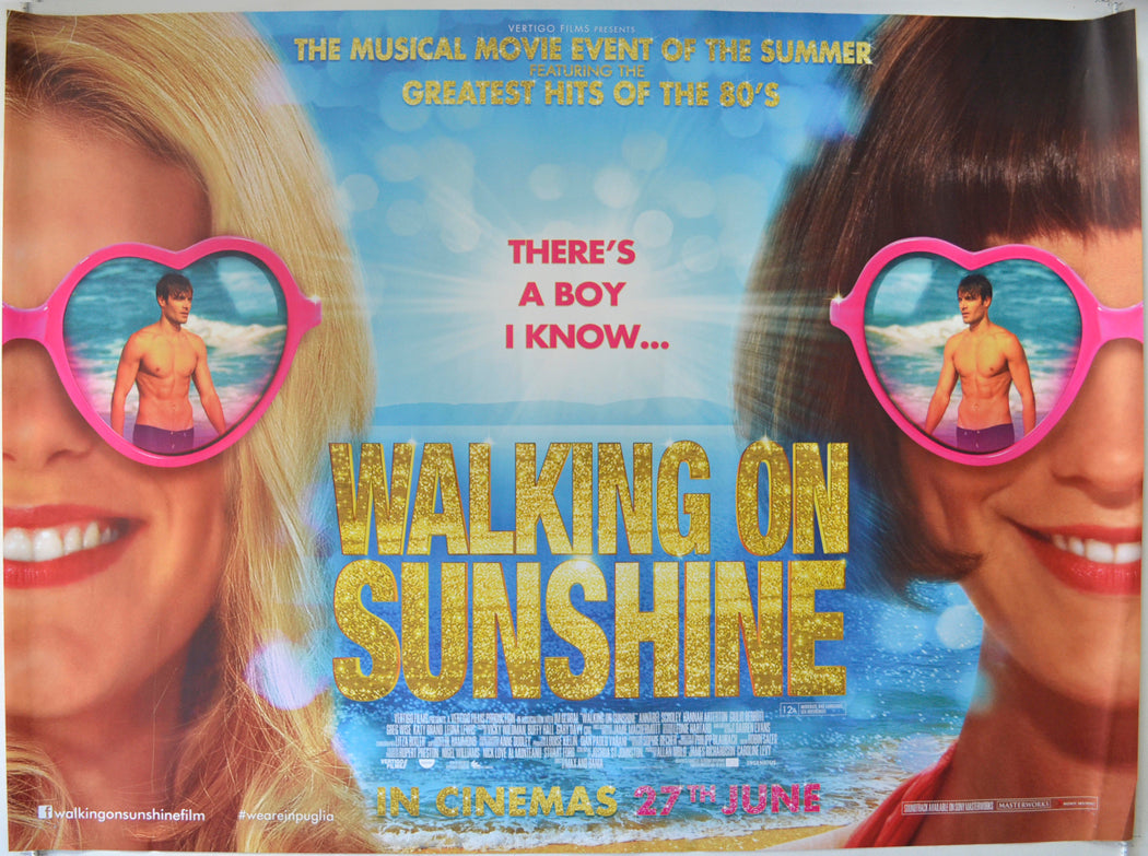 Walking On Sunshine   Original Quad Poster - Film Poster - Movie Poster 