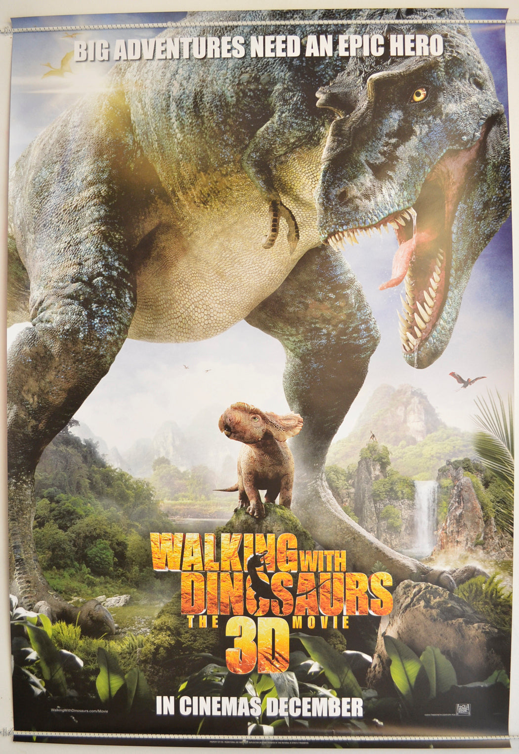 Walking With Dinosaurs - The 3D Movie  Original One Sheet Poster - Film Poster - Movie Poster 