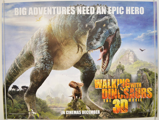 Walking With Dinsoaurs - The 3D Movie  Original Quad Poster - Film Poster - Movie Poster 