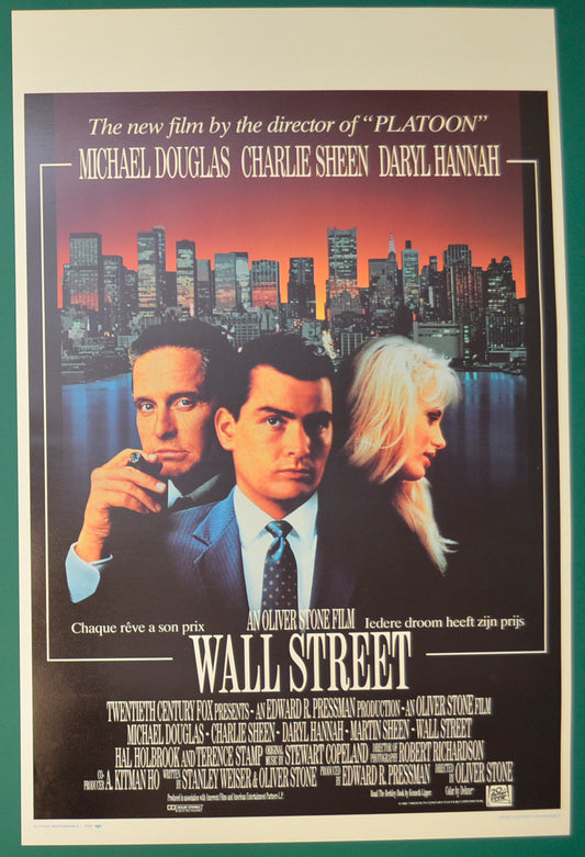 Wall Street Original Belgian Poster - Film Poster - Movie Poster  