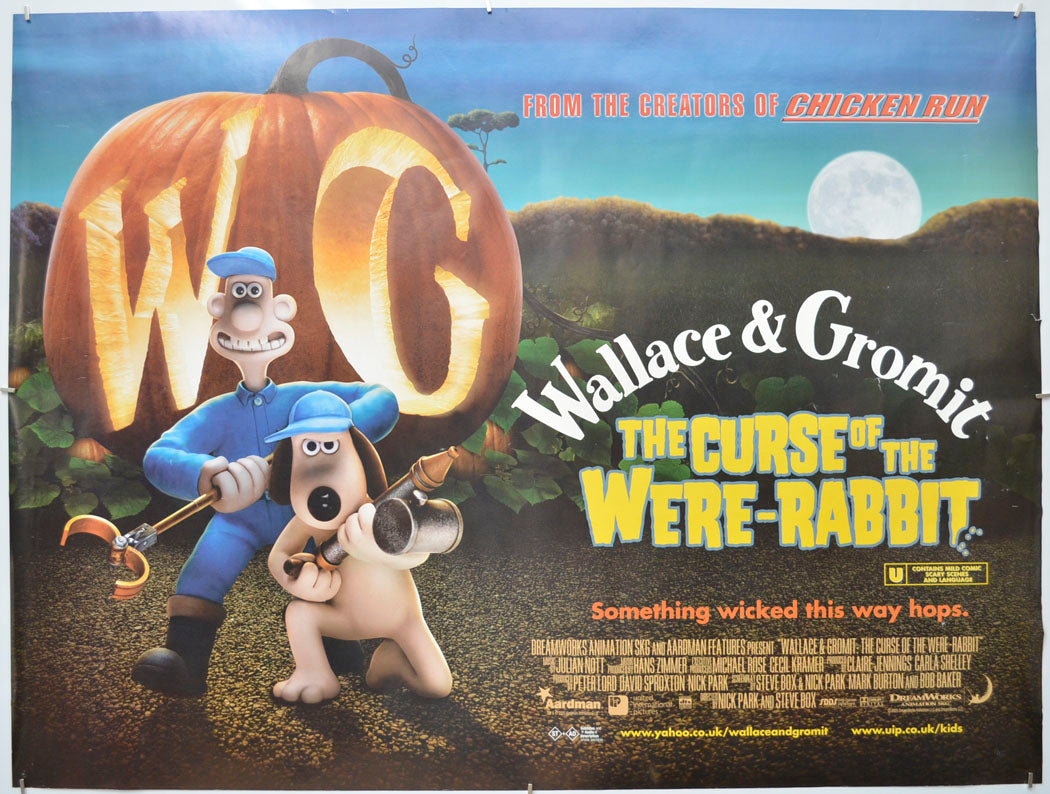 Wallace And Gromit In The Curse Of The Were-Rabbit  Original Quad Poster - Film Poster - Movie Poster