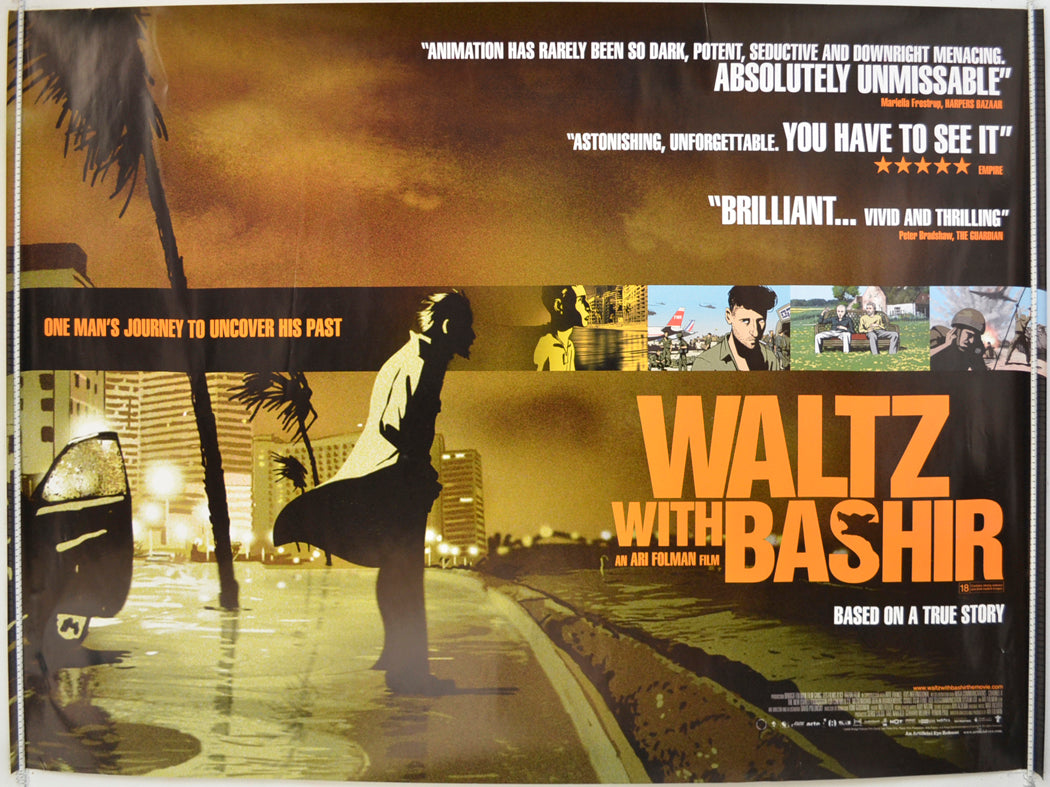 Waltz With Bashir  (a.k.a. Vals Im Bashir)   Original Quad Poster - Film Poster - Movie Poster