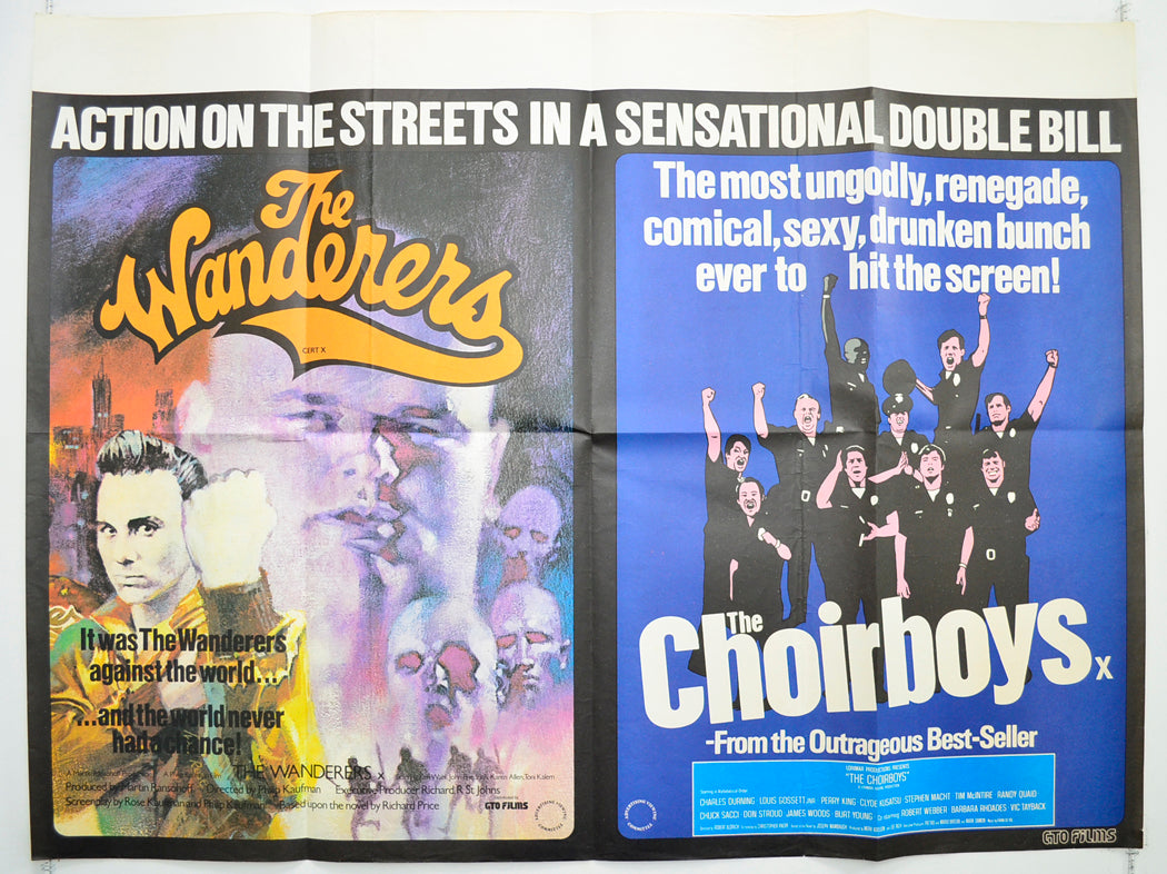 The Wanderers / The Choirboys  (Double Bill)   Original Quad Poster - Film Poster - Movie Poster  