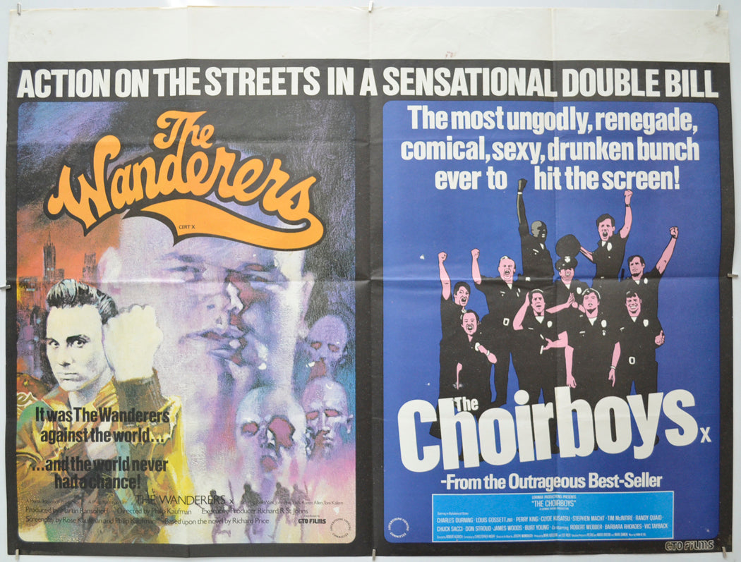 The Wanderers / The Choirboys (Double Bill)  Original Quad Poster - Film Poster - Movie Poster