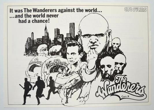 The Wanderers Original 4 Page Cinema Exhibitors Campaign Pressbook (UK) + Synopsis Sheet