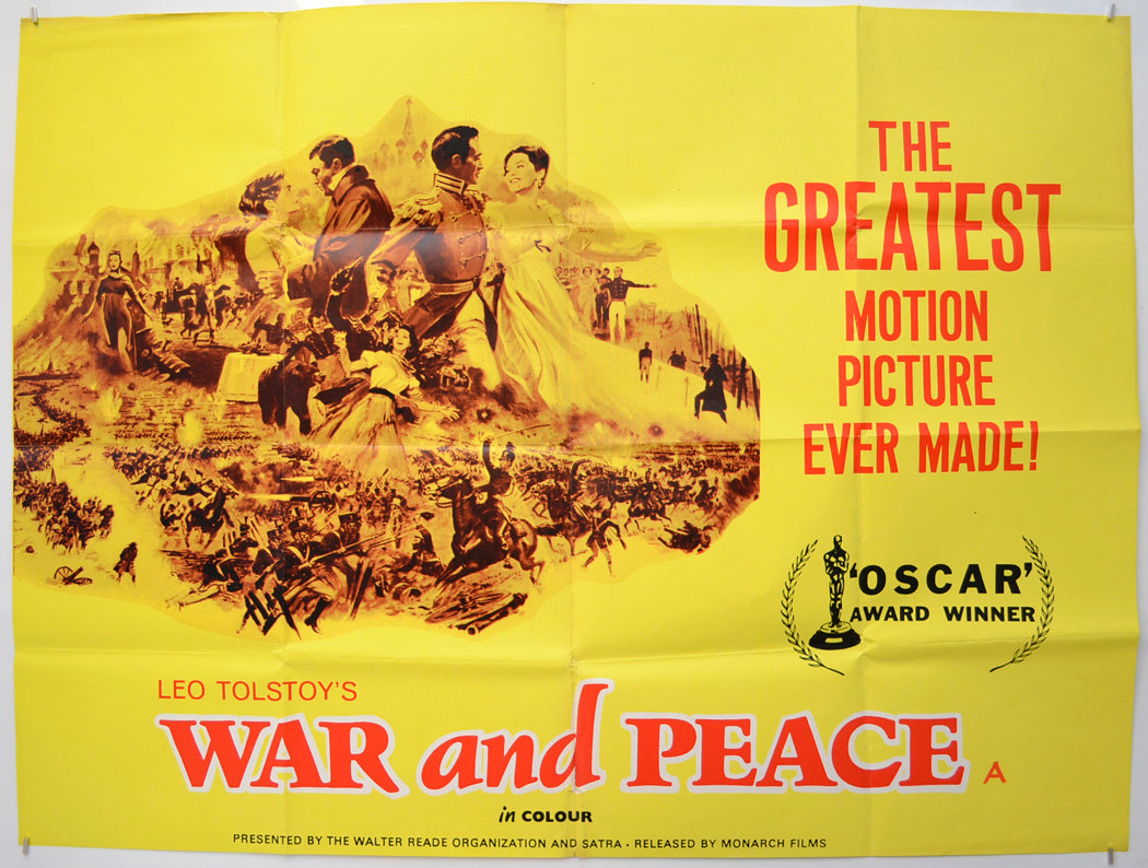 War and Peace  (1980’s re-release poster) Original Quad Poster - Film Poster - Movie Poster  