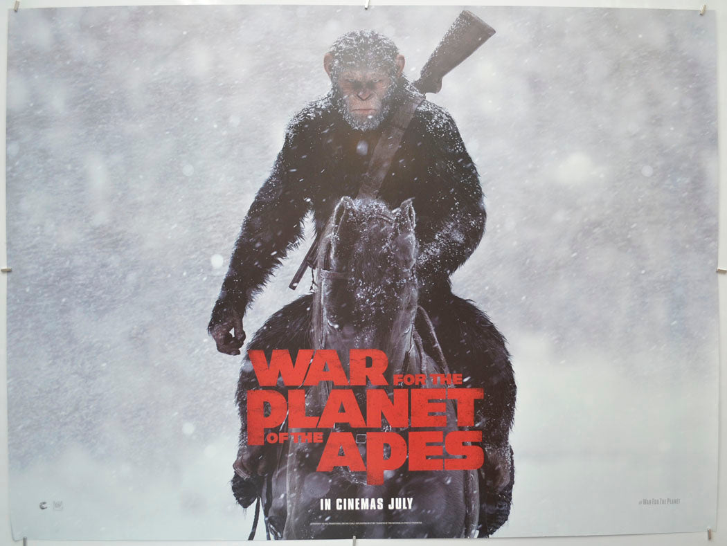 War For The Planet Of The Apes (Teaser / Advance Version)Original Quad Poster - Film Poster - Movie Poster