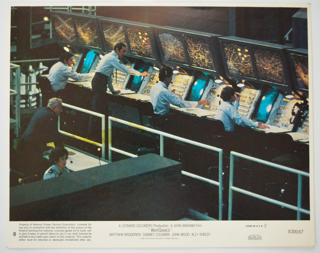 WAR GAMES (Card 8) Cinema Set of Colour FOH Stills / Lobby Cards 