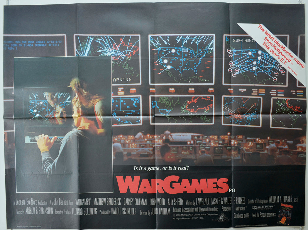 War Games   Original Quad Poster - Film Poster - Movie Poster 