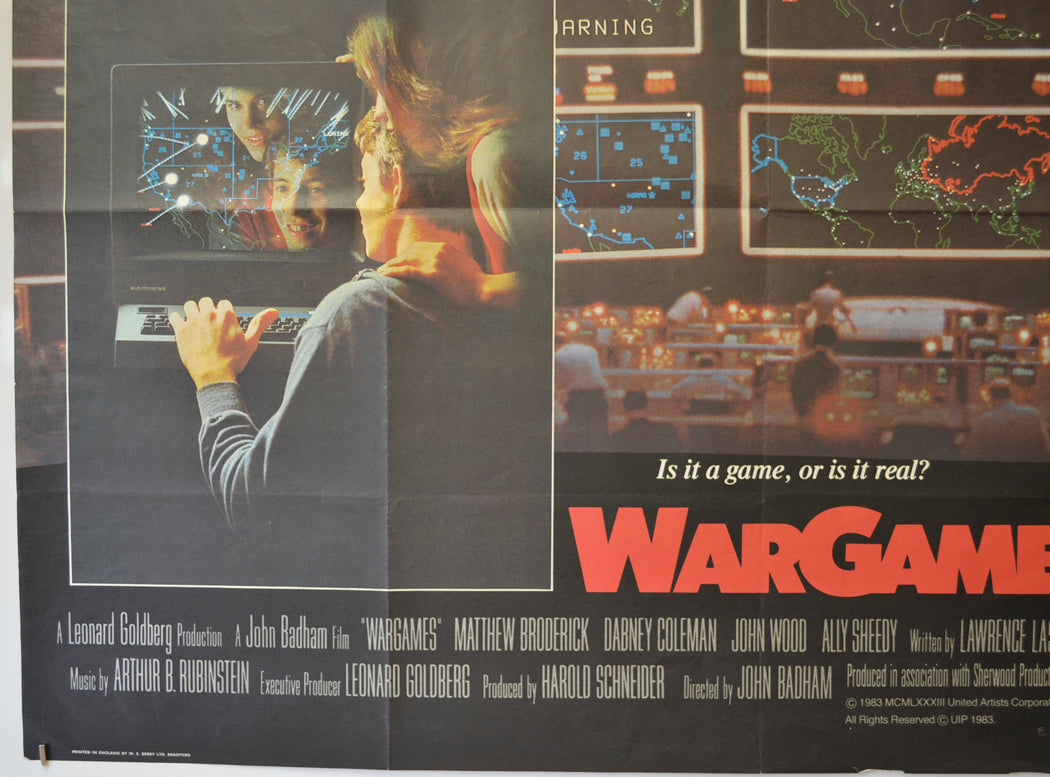 WAR GAMES (Bottom Left) Cinema Quad Movie Poster 