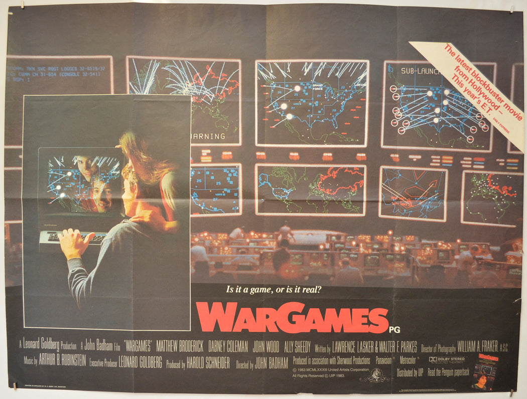 War Games  Original Quad Poster - Film Poster - Movie Poster