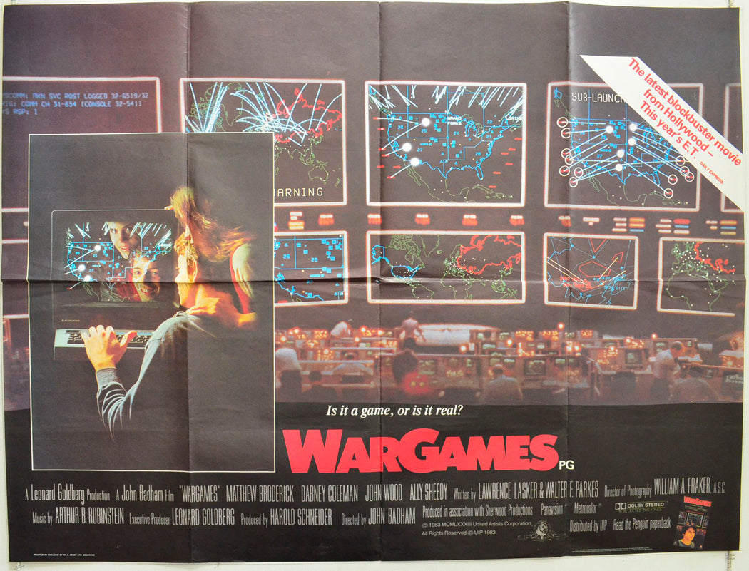 War Games Original British Quad Poster - Film Poster - Movie Poster 