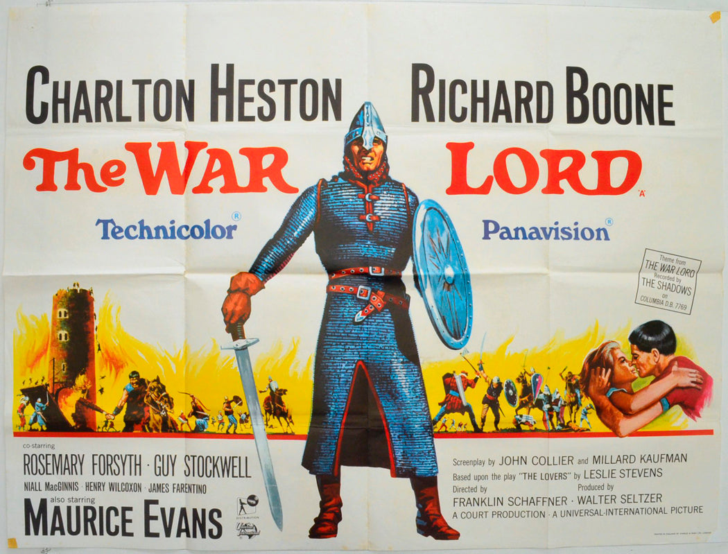 The War Lord Original British Quad Poster - Film Poster - Movie Poster 