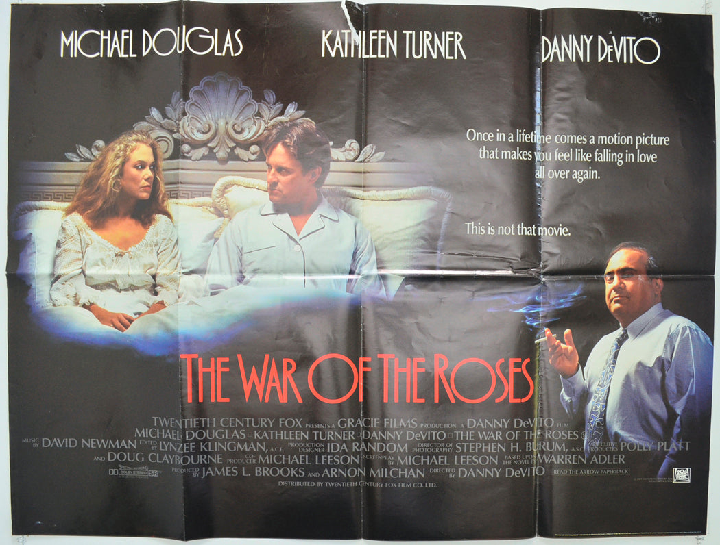 The War Of The Roses Original Quad Poster - Film Poster - Movie Poster  