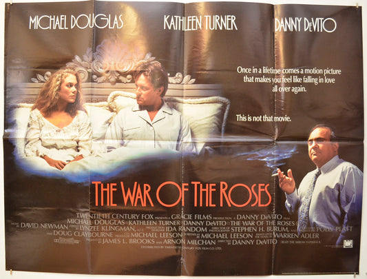 The War Of The Roses Original Quad Poster - Film Poster - Movie Poster  