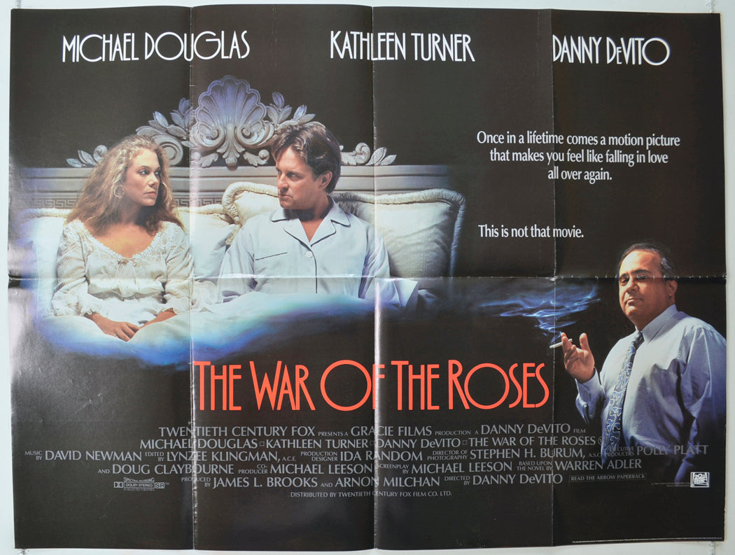 The War Of The Roses   Original Quad Poster - Film Poster - Movie Poster 