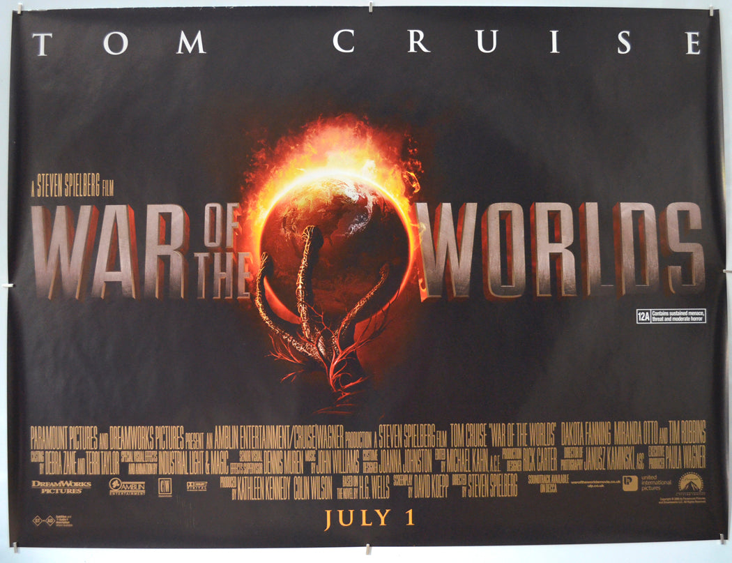 War Of The Worlds - Original Quad Poster - Film Poster - Movie Poster