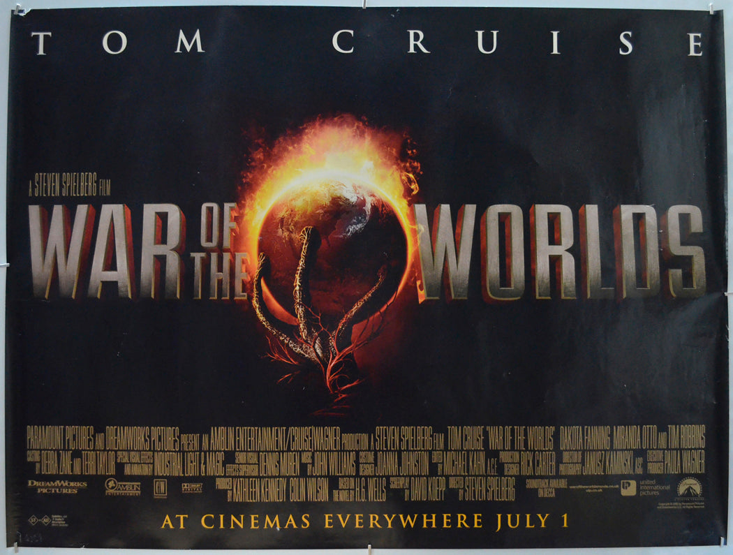 War Of The Worlds - Original Quad Poster - Film Poster - Movie Poster