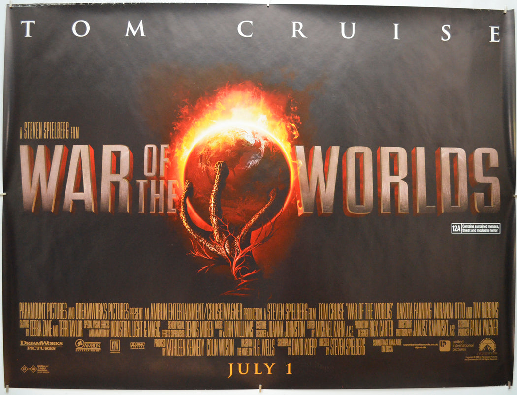 War Of The Worlds - Original Quad Poster - Film Poster - Movie Poster