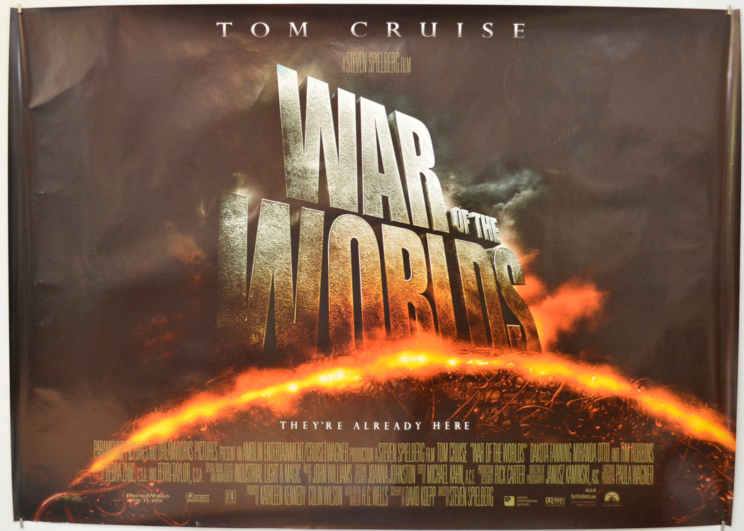 War Of The Worlds  (Teaser / Advance Version) Original Quad Poster - Film Poster - Movie Poster  