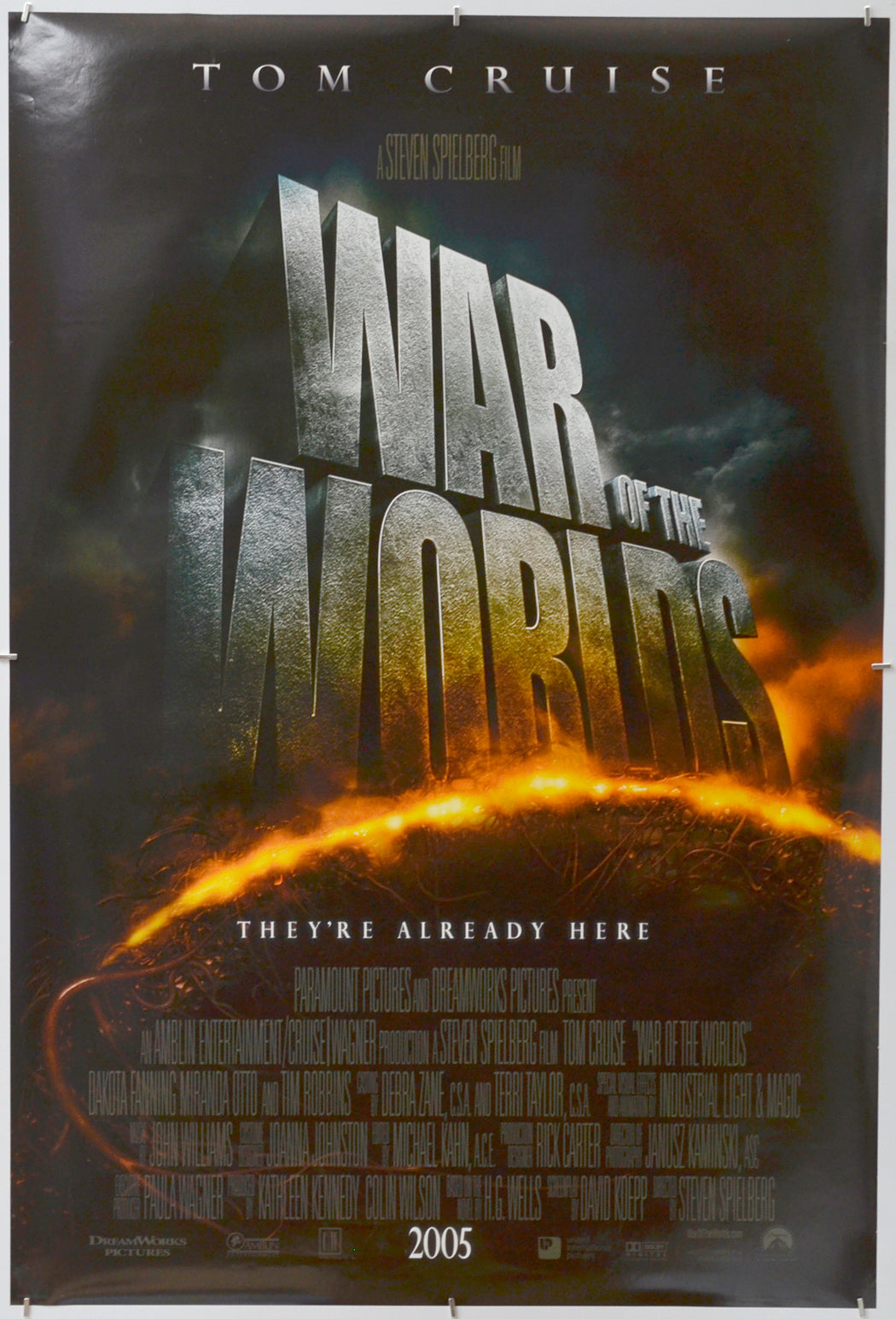 War Of The Worlds - Original One Sheet Poster - Film Poster - Movie Poster 