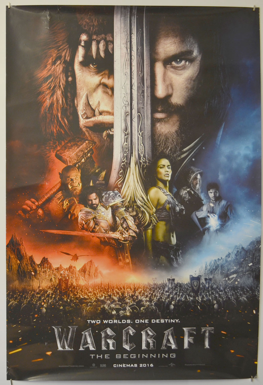 Warcraft : The Beginning (Teaser / Advance Version)  Original One Sheet Poster - Film Poster - Movie Poster