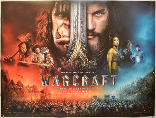 Warcraft : The Beginning  (Teaser / Advance Version)   Original Quad Poster - Film Poster - Movie Poster